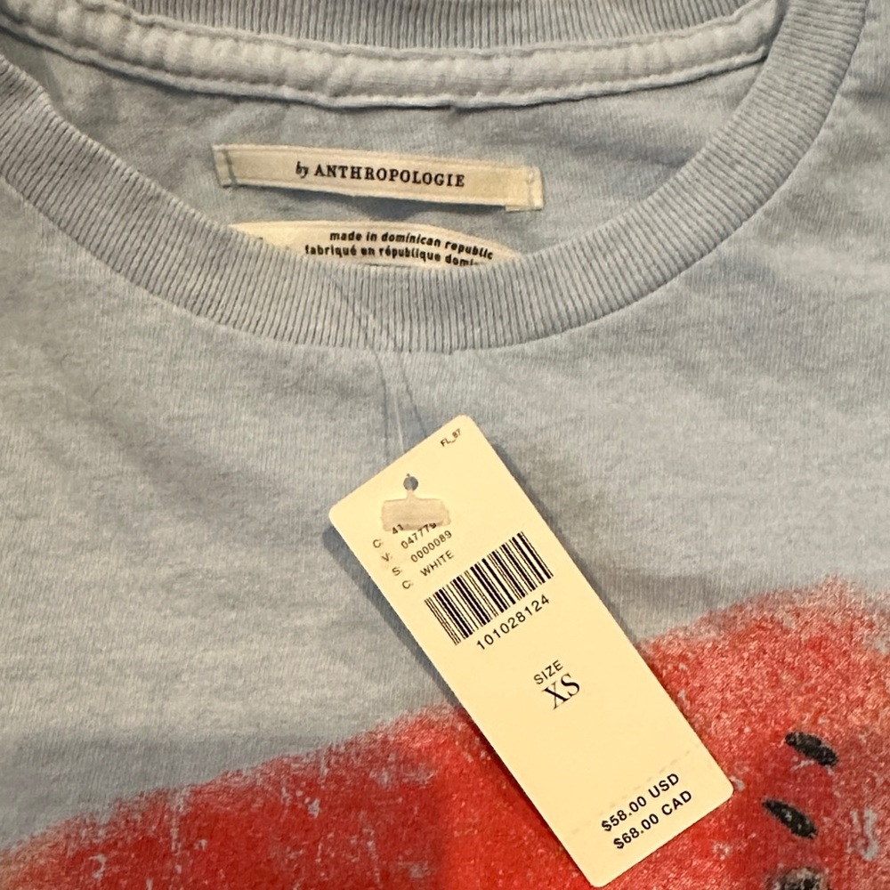 Anthropologie vintage wash watermelon tshirt - XS - Picture 2 of 6